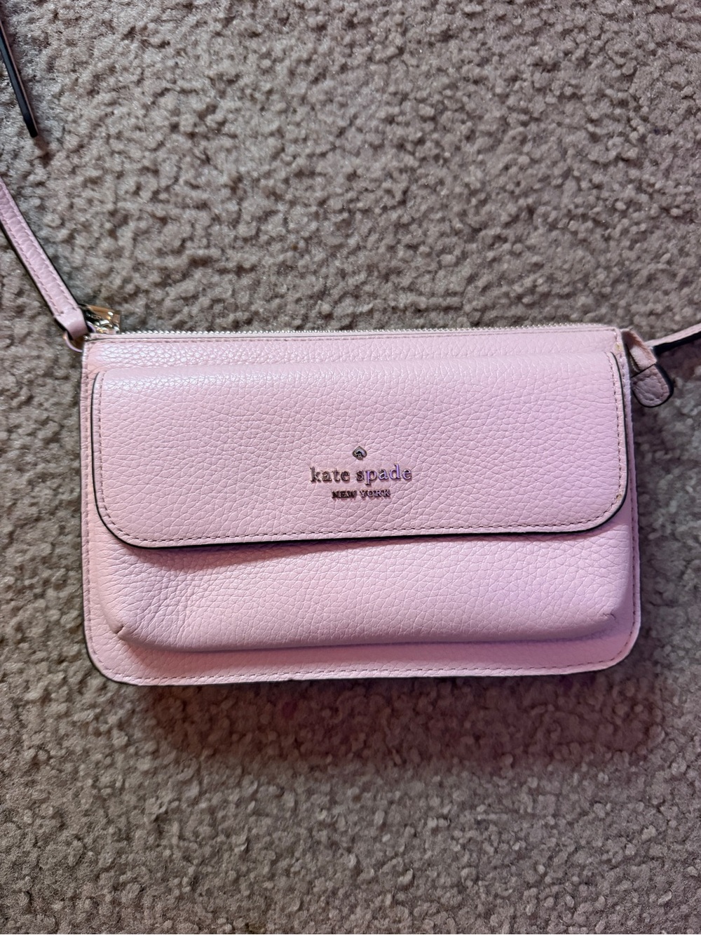 kate spade Light Pink Leather Crossbody Bag with Adjustable Strap - Picture 2 of 8